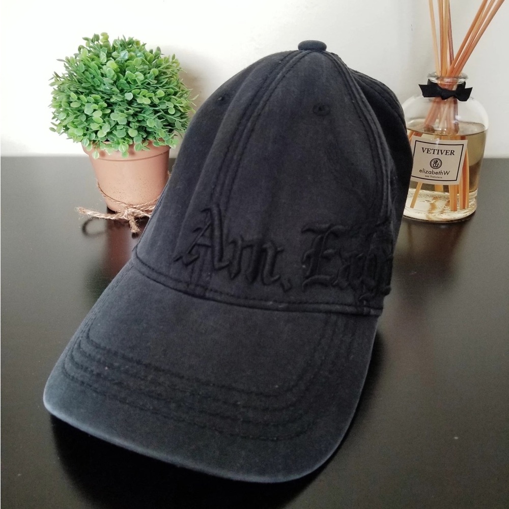 Black Embroidered Cap